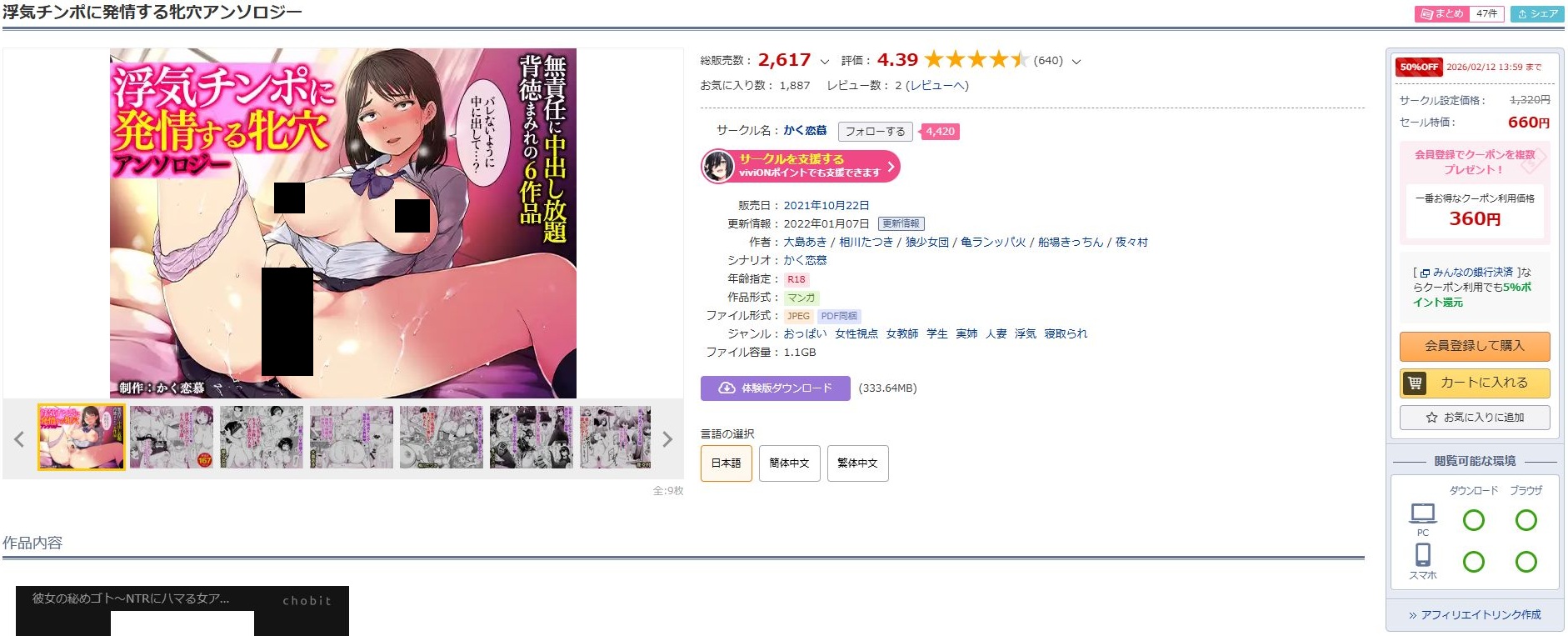 浮気チンポに発情する牝穴アンソロジー