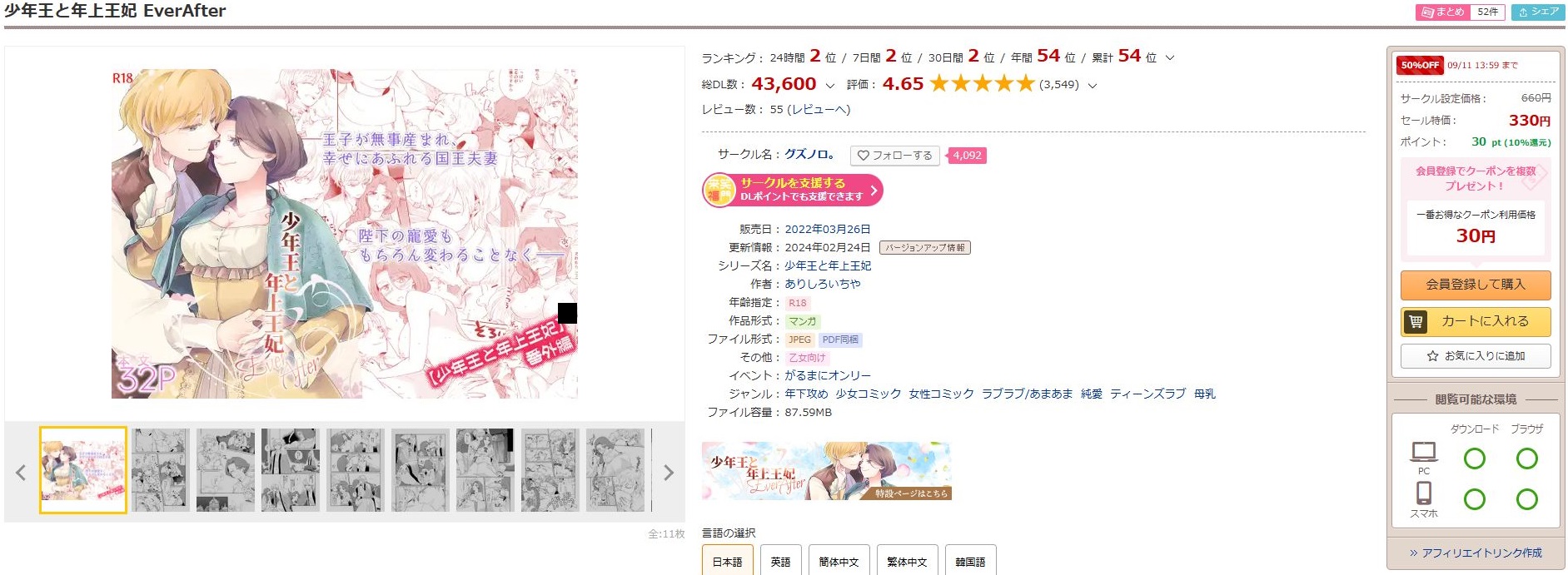 少年王と年上王妃 EverAfter
