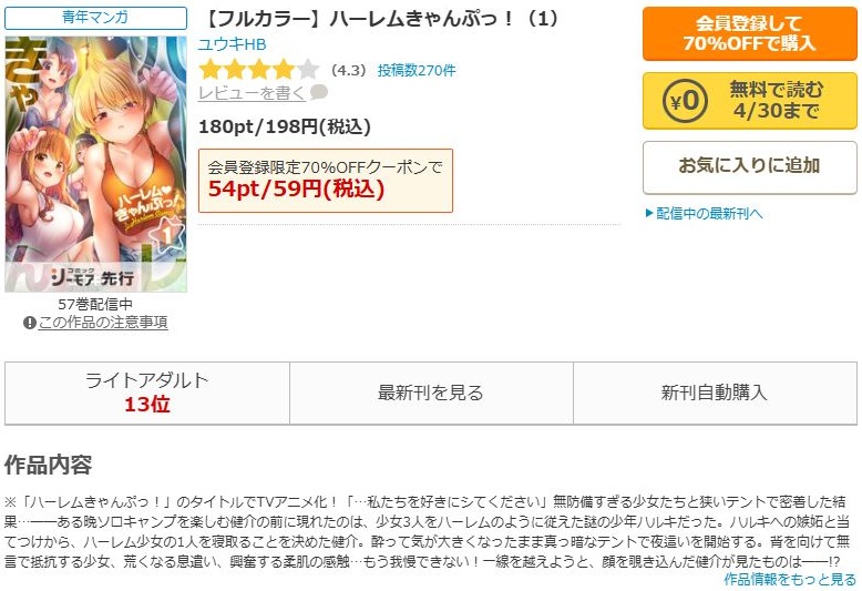 ハーレムきゃんぷっ！