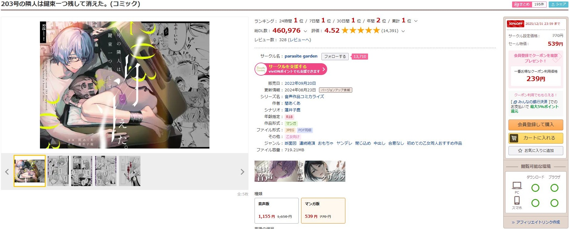 203号の隣人は鍵束一つ残して消えた。