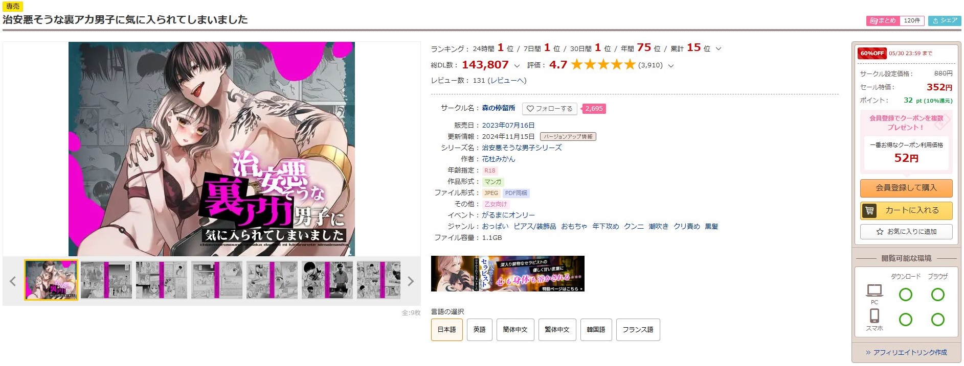 治安悪そうな裏アカ男子に気に入られてしまいました