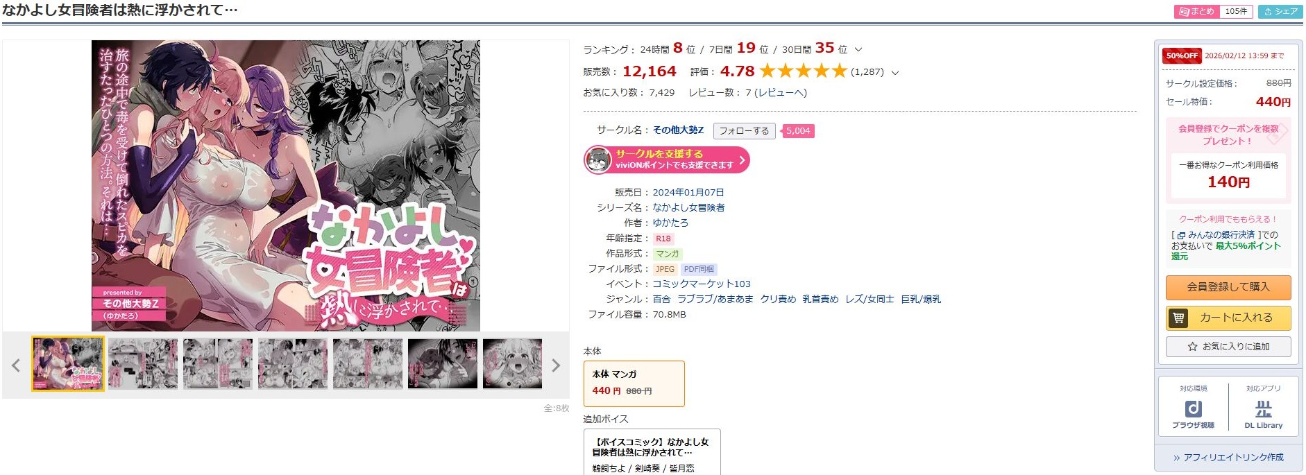 なかよし女冒険者は熱に浮かされて…